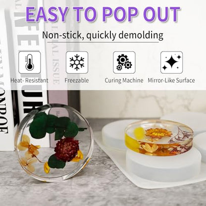 Resin Coaster Molds (6 Count)