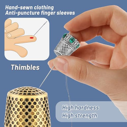 Sewing Thimbles Metal Finger Protector Quilting Craft Accessories