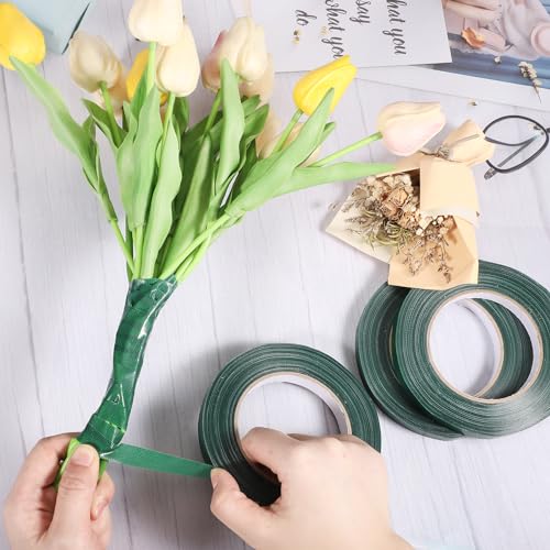 3 Rolls Green Floral Tape 1 (3 Count)