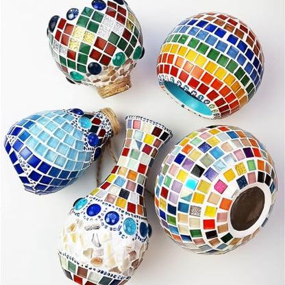600Pcs 1.1LB Mixed Colors Mosaic Tiles (600 Count)