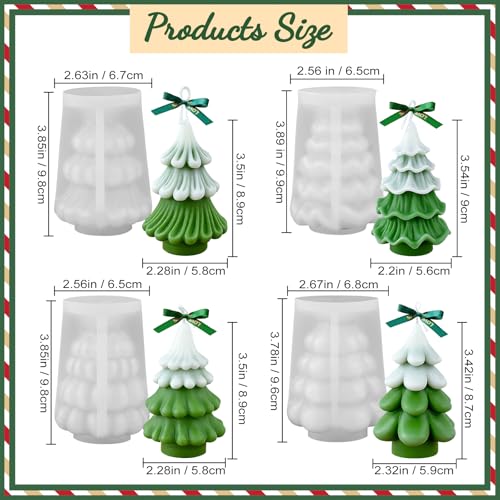 Christmas Tree Candle Molds (4 Count)