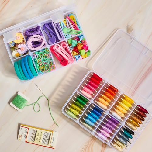 8 Grids Plastic Organizer Box with Adjustable Dividers (4 Count)