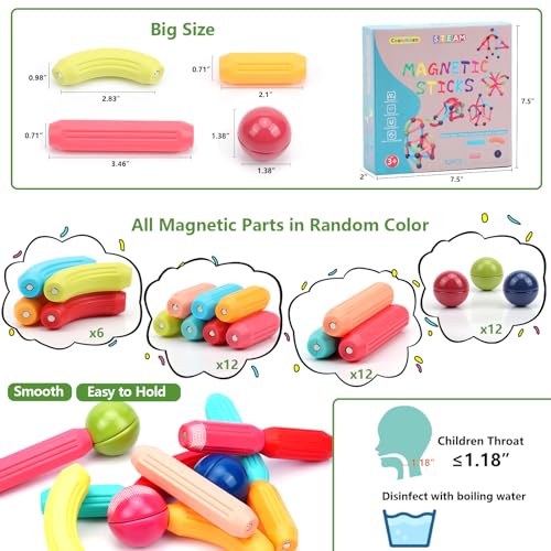 Magnetic Building Blocks for Toddlers (42 Count)