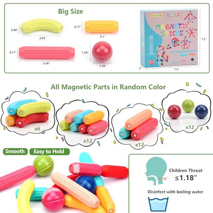 Magnetic Building Blocks for Toddlers (42 Count)