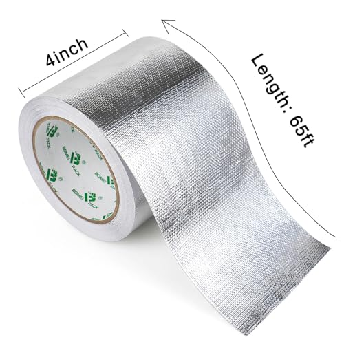 Adhesive Aluminum Foil Heat Shield Tape Barrier 4in x 66ft (66 Foot)