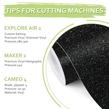 Black Glitter Vinyl Permanent