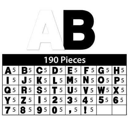 Poster Letters 4” Paper Letters for Poster Board Projects (190 Count)