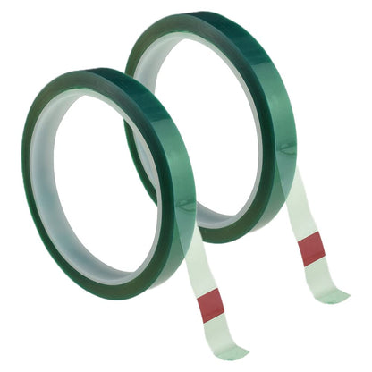 HAHIYO Clear Green 0.5Inch (217Feet/72Yard Total) 2Rolls Floral Tape Waterproof Florist Tape Flower Wrap Adhesive Waterproof Decorative Tape for Bouquet Stem Wrapping Flower Arranging Floral Craft