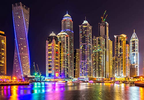 Mural Wallpaper Large City Night View (110.1 Sq Ft)