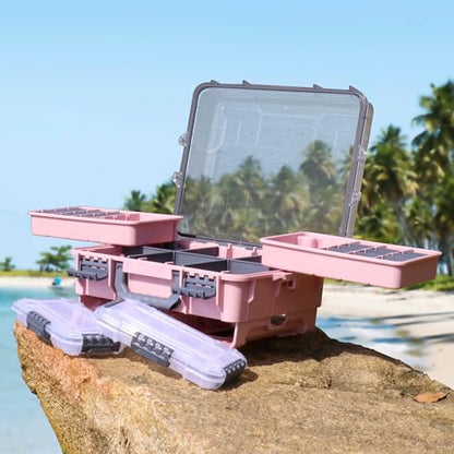 Universal Fishing Tackle Box with Two Small Tackle Tray