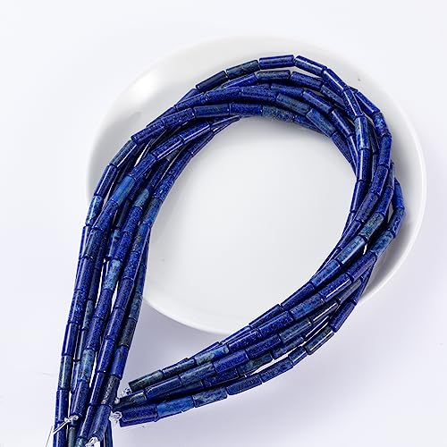 Natural Lapis Lazuli Cylinder Tube Beads 4x13mm 38cm (28 Count)