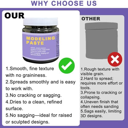 Thick Modeling Paste White & Black 600ml (20.29 Ounce)