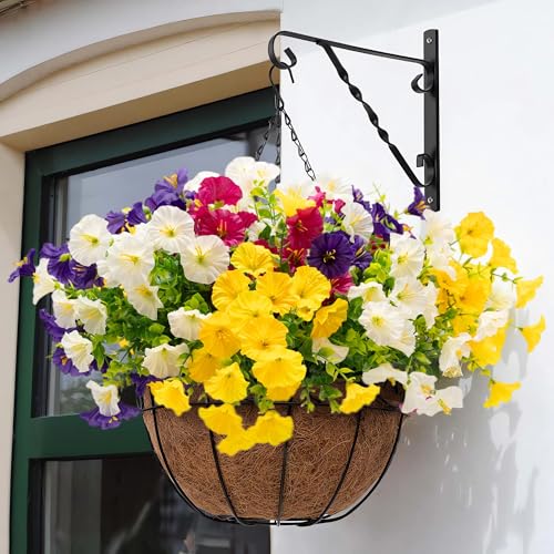 16 Bundles Artificial Flowers for Outdoor Spring Summer Decoration (16 Count)