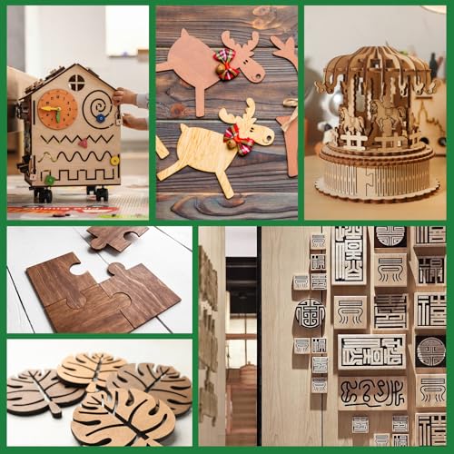 18 Pack Walnut Plywood Sheets 12x12x1 (18 Count)