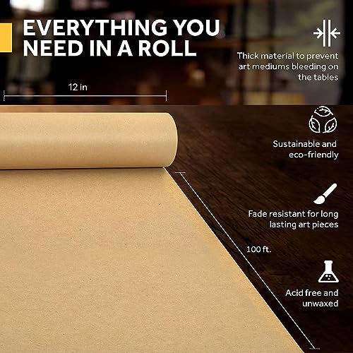 Brown Kraft Paper Roll 12" x 100ft (100 Sq Ft)