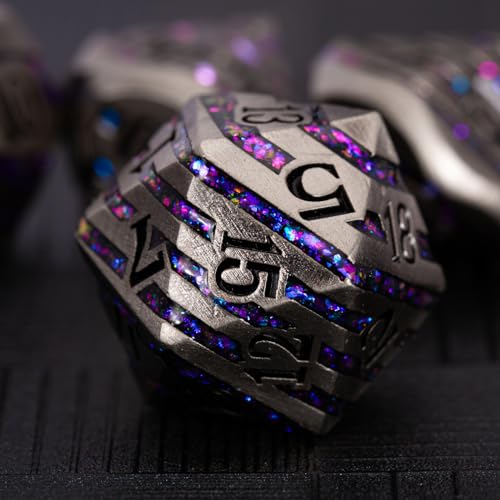 Inlay Metal Dice Set 7pcs