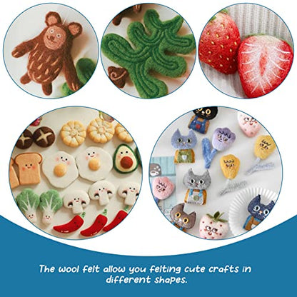 Needle Felting Kit 18 Colors Wool Felting Kit Wool Roving Set