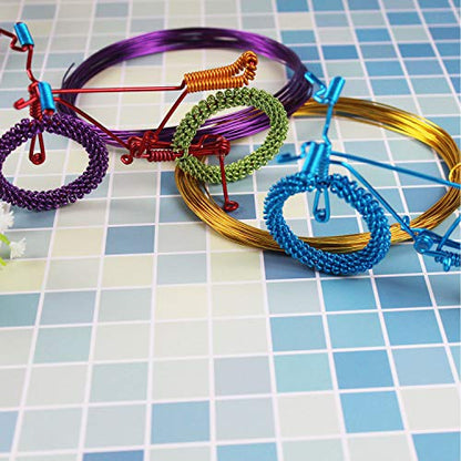 25 Rolls 820 Feet Colored Aluminum Craft Wire 0.8 mm Flexible Metal Artistic Jewelry Beading Wire (820 Foot)