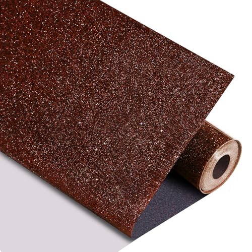 Glitter HTV 12" x 10ft Maroon Glitter HTV Heat Transfer Vinyl