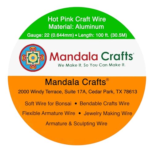 22 Gauge Hot Pink Anodized Aluminum Craft Wire (100 Foot)