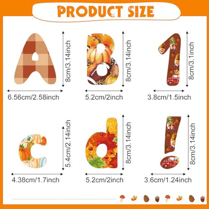 221 Pcs Fall Bulletin Board Letters Decoration for Back to School (221 Count)