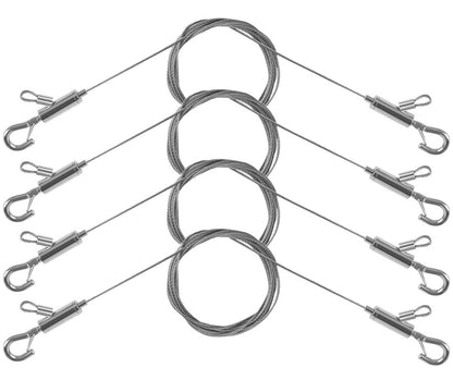 4PCS Adjustable Picture Hanging Wire 1m x 1.5mm Large Hooks