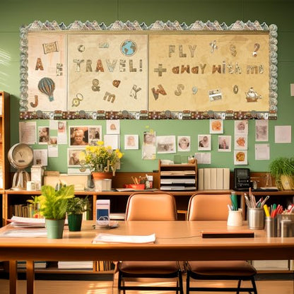 221 Pcs Travel Around The World Bulletin Board Letters (221 Count)
