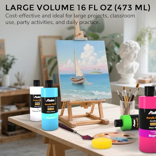 Large Bulk Acrylic Paint Set (240 Fl Oz)