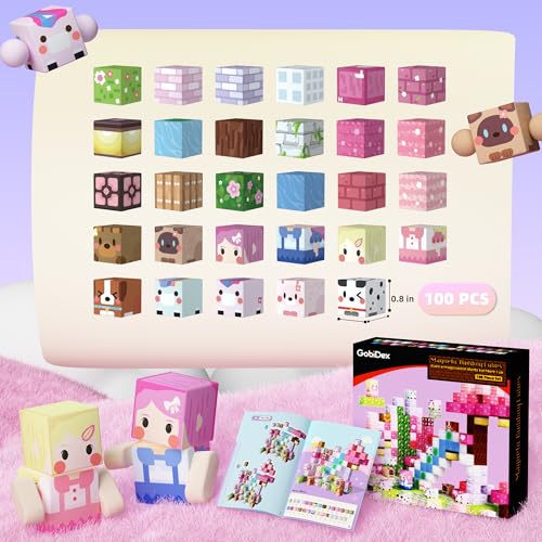 100PCS Magnetic Blocks Kid Building Toys for 3+ Years Old Girls (100 Count)