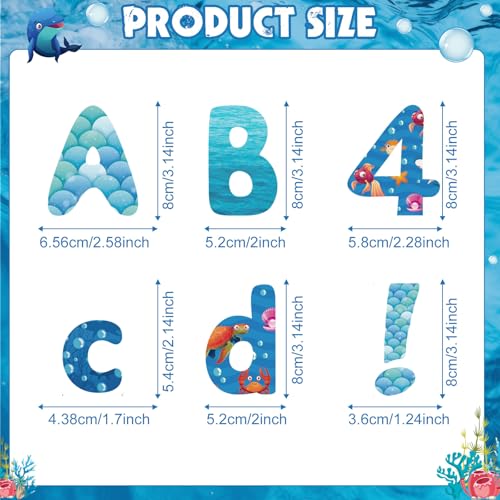 221 Pcs Ocean Bulletin Board Letters for Classroom Wall (221 Count)
