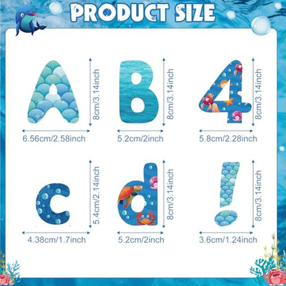 221 Pcs Ocean Bulletin Board Letters for Classroom Wall (221 Count)