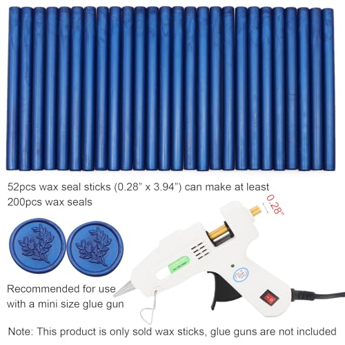 52pcs Navy Blue Wax Sealing Sticks for Wax Seal Stamp
