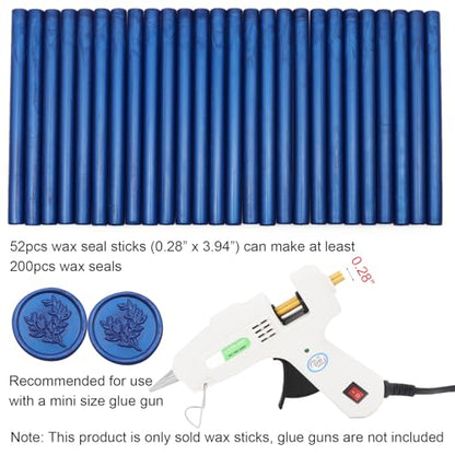 52pcs Navy Blue Wax Sealing Sticks for Wax Seal Stamp
