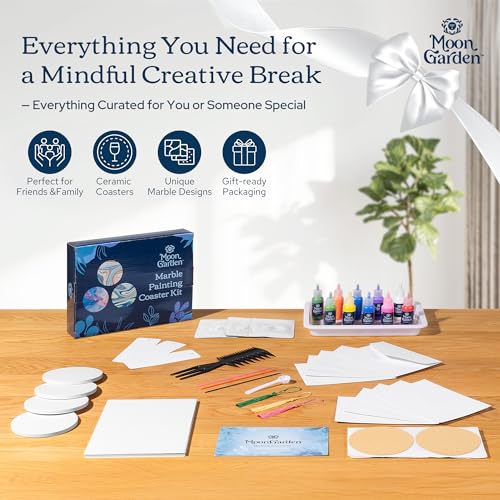 MoonGarden Marble Painting Coaster kit