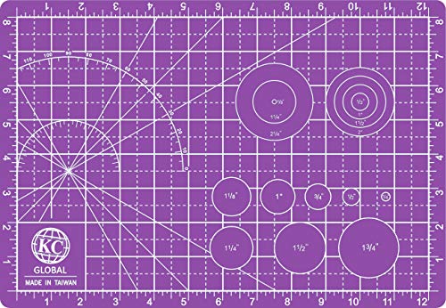 A4 (13"x9") Professional Grade Self-Healing Double-Sided PVC Cutting Mat (Purple) - Odor-Free, Eco-Friendly, Non-Slip, Premium Desk Mat for DIY, Crafting, Model Building and Art Projects