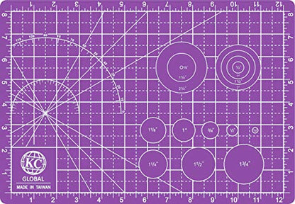 A4 (13"x9") Professional Grade Self-Healing Double-Sided PVC Cutting Mat (Purple) - Odor-Free, Eco-Friendly, Non-Slip, Premium Desk Mat for DIY, Crafting, Model Building and Art Projects