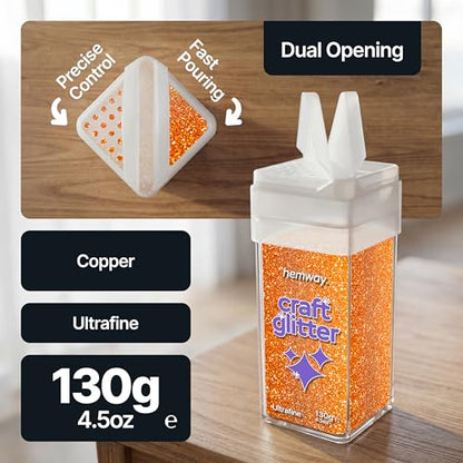 Craft Glitter Shaker Copper 110g Ultrafine (4.5 Ounce)