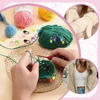 150 PCS Plastic Knitting Stitch Markers for Crocheting