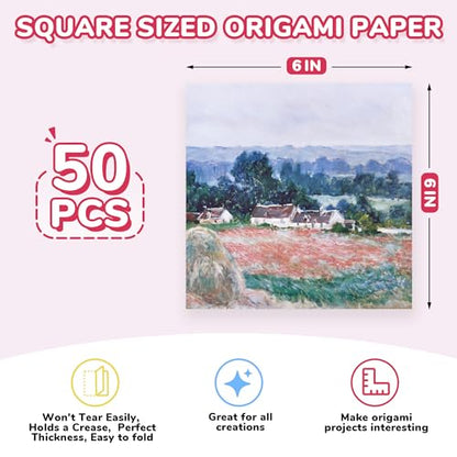Monet Patterned Origami Paper (50 Count)