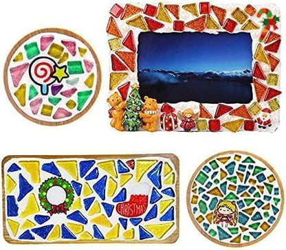 1.1LB Mixed Color Irregular Crystal Mosaic Tiles (17.637 Ounce)