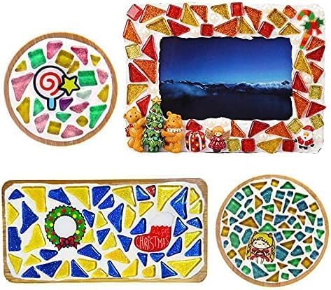 1.1LB Mixed Color Irregular Crystal Mosaic Tiles (17.637 Ounce)