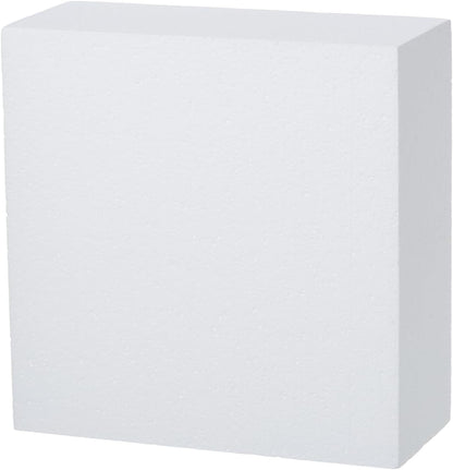 Crafare Craft Foam Blocks 10X10X4 Inch Polystyrene Squares Foam Block for Crafting for Arts School Projects Sculptures Floral Arrangements Modeling and Centerpieces
