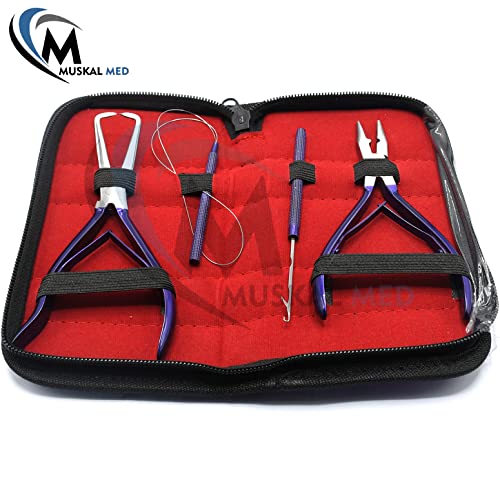 Professional Hair Extension & Beading Tool Kit Remove Plier Set for beads