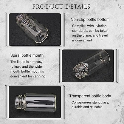 40ml Clear Small Glass Vials 30pcs with Screw Caps (30 Count)