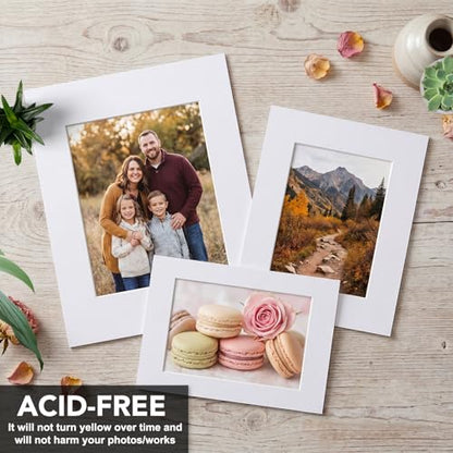 15 Pack White Picture Mats for 5x7