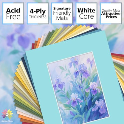 Mat Board Center 20 Pack 8x10 Picture Mat for 5x7 Photo Mixed Color