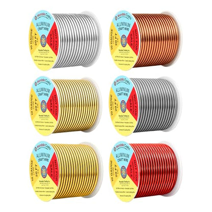 10 GA Gray Copper Red Assorted Anodized Aluminum Craft Wire