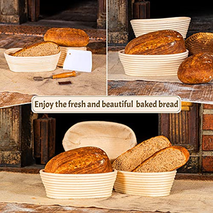 11" Oval Banneton Proofing Basket Set of 2
