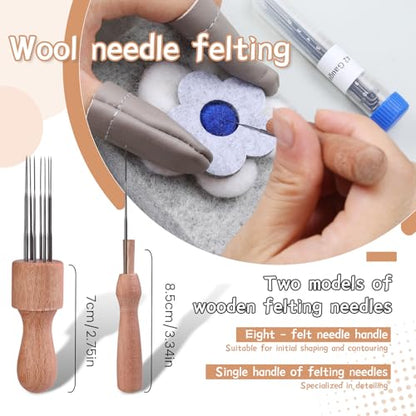 70 Pcs 4 Sizes Felting Needles Tool Kit with Needle Felting Pad