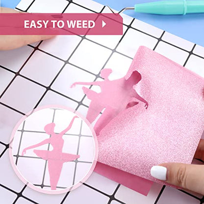 Glitter HTV 12" x 10ft Pink Glitter HTV Heat Transfer Vinyl